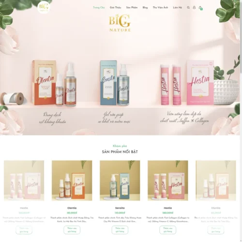 Mẫu thiết kế website bán mỹ phẩm
