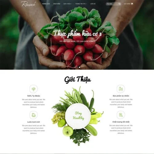 Mẫu thiết kế website thực phẩm