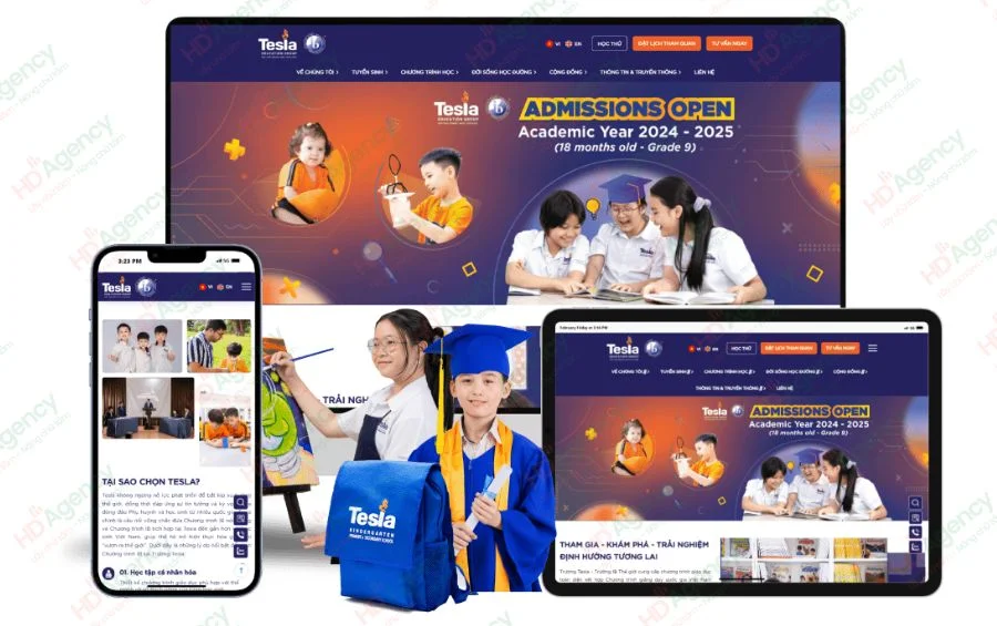 Thiết kế website cho Giáo Dục