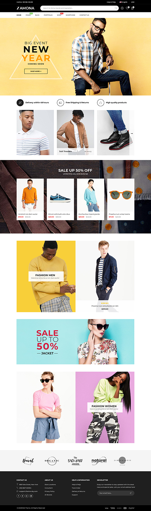 Mẫu thiết kế website thời trang fashion 01